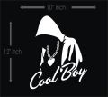 Cool Boy Stickers Two Piece For Any Vehicle Car Scooter Bike Van 3 Weele Laptop Luminous Reflective Stickers. 