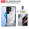3in1 Itel Super 26 Ultra Anti-fall Mobile Phone Case for itel S25 Ultra Full Cover Soft Privacy Anti Peeping Hydrogel Film Screen Protector. 