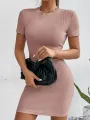 Short Sleeve Bodycon Short Dress. 