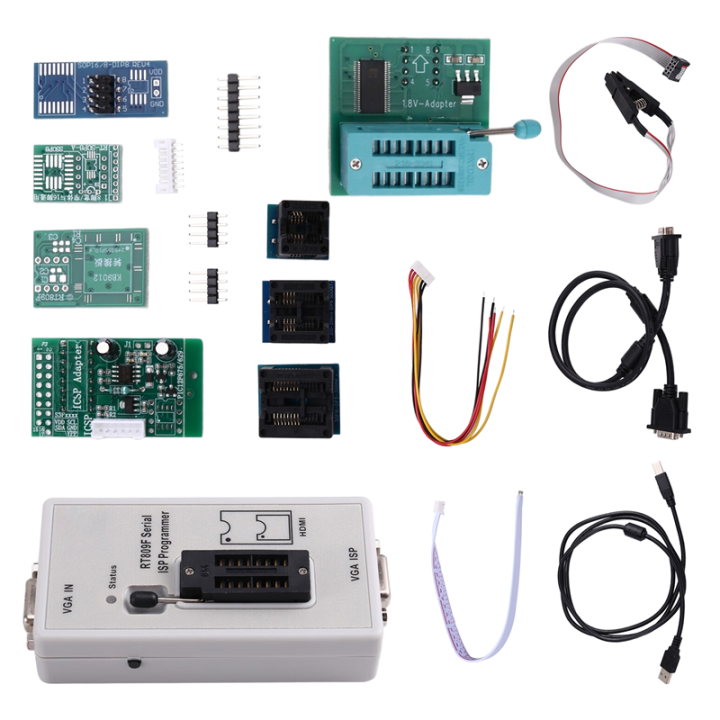 LCD USB ISP USB Programmer Set BIOS Burner Eeprom Chip Car Repair Tools ...