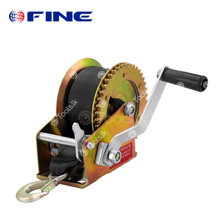 2" (50mm) 1000lbs Hand Winch Caravan Strap - 1000lbs (450kg) - 10m (32ft)