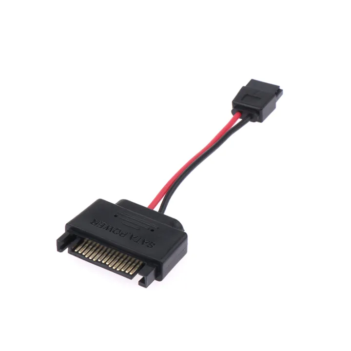 New%201pc%20Sata%2015-Pin%20Male%20To%20Sata%206-Pin%20Female%20Slimline%20Power%20Adapter%20Cable%2020awg%20Lap%20Optical%20Drive%20Cable%20-%20Image%205