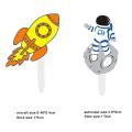 Outer Space Theme Party Decoration Astronaut Rocket Cake Per Birthday Party Cupcake Flag Dessert Table Tag Cake Decoration. 
