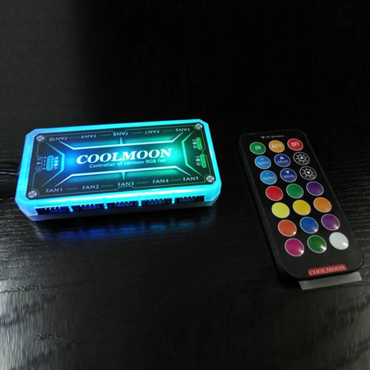 RGB%20Fans%20Remote%20Controller%2012V%205A%20Color%20Controller%20with%2010pcs%206pin%20Fan%20Port%202pcs%204pin%20Light%20Bar%20Port%20-%20Image%204