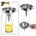 Liquid Dispenser Wide Mouth Stainless Steel Funnel Spice Cooking Oil Filter Kitchen Tool Strainer with Detachable Filter Oil Spill Oil Liquid Funnel For Filling Bottles Jars. 