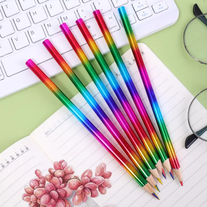 6Pcs/Set%20Cute%204%20Color%20Rainbow%20Pencil%20For%20Student%20Children's%20Painting%20Graffiti%20Drawing%20Gift%20Art%20School%20Supplies%20-%20Image%205