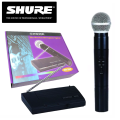 SHURE SH- 200 wireless single hand microphone quartz locked receiver. 