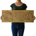 【Fullyoung_520 Store】Magic World Map Kraft Paper Poster Decorative Wall Painting Cafe. 