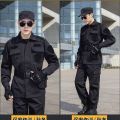 Black Secret Service Spring, Autumn and Winter Clothing Summer Security Uniform Short Sleeve Suit Special Duty Work Clothes Wear-Resistant Cap Belt. 