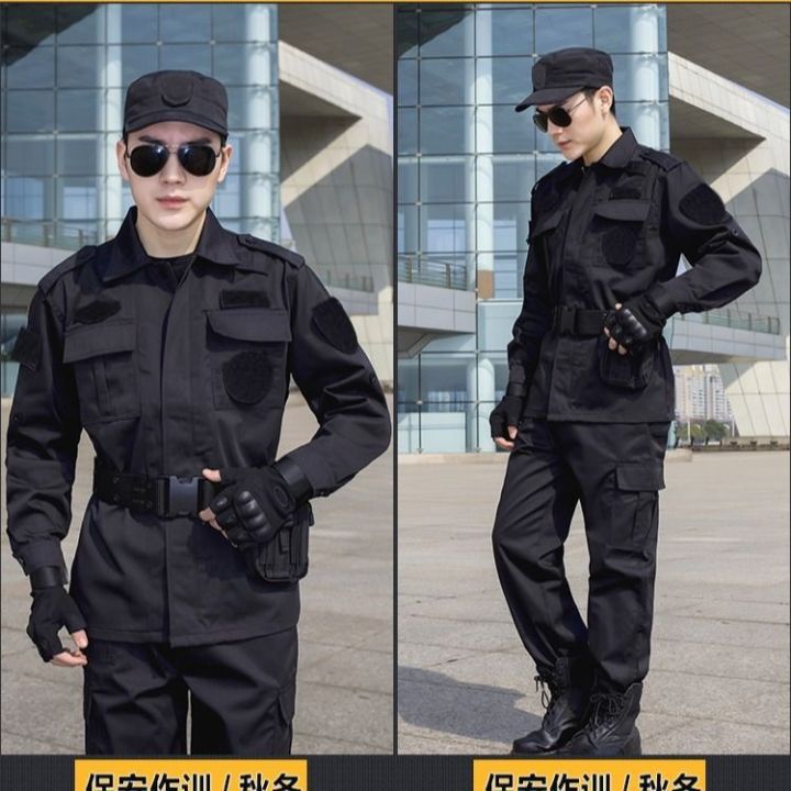 Black%20Secret%20Service%20Spring,%20Autumn%20and%20Winter%20Clothing%20Summer%20Security%20Uniform%20Short%20Sleeve%20Suit%20Special%20Duty%20Work%20Clothes%20Wear-Resistant%20Cap%20Belt%20-%20Image%204