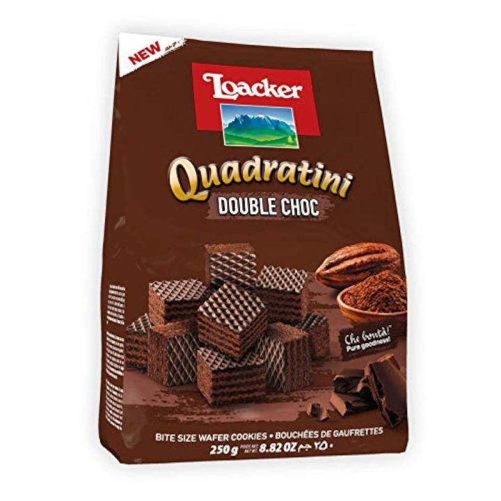 Loacker Quadratini Double Choc 250g - Italy (FROM INDIA) SAB