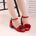 Girls Sandals Children High Heel Princess Shoes Medium and Large Kids Shoes Girls Small Heel Flowers Dancing Shoes2023Summer New. 