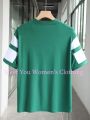 Women Number 24Print Round Neck Short Sleeve T-Shirt Summer 3 colorsTee Baseball Jerseys Stripe Oversized Sport T-Shirt. 