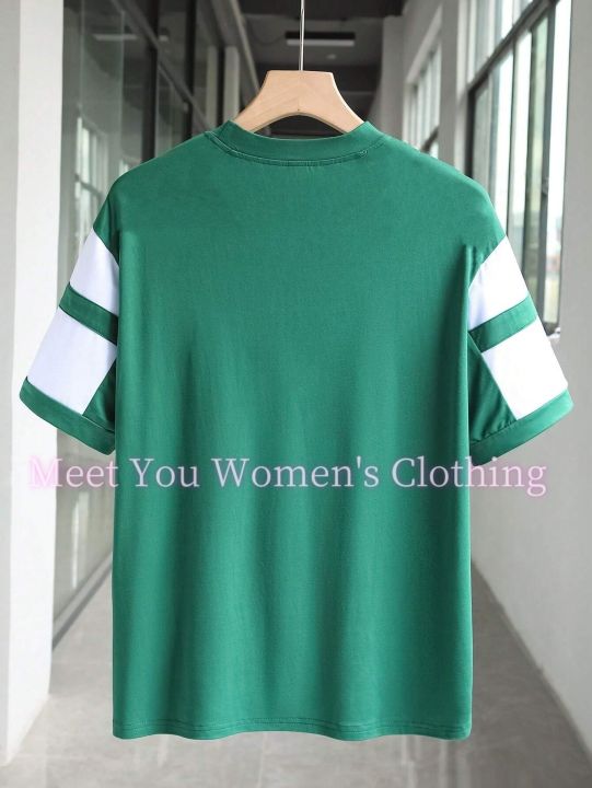 Women%20Number%2024Print%20Round%20Neck%20Short%20Sleeve%20T-Shirt%20Summer%203%20colorsTee%20Baseball%20Jerseys%20Stripe%20Oversized%20Sport%20T-Shirt%20-%20Image%205