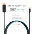 【Dream Sailing Store 】1.8m USB C to display port cable (4k 60Hz) USB 3.1 Type to DP HDTV adapter for MacBook Galaxy S9 Huawei. 