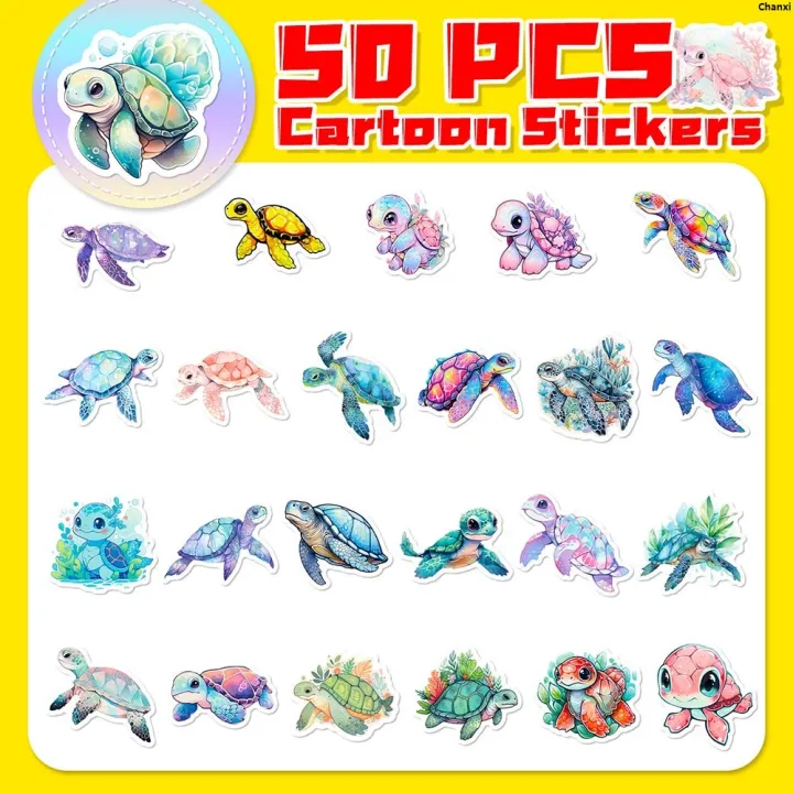 ChanxiNew%2010/50pcs%20Blue%20Sea%20World%20Turtle%20Stickers%20Pack%20for%20Kid%20Cartoon%20Graffiti%20Decals%20Scrapbooking%20Luggage%20Laptop%20Skateboard%20Wall%20Sticker%20-%20Image%205
