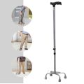 Heavy Duty Ultra Light weight Adjustable Quadripod Walking Stick with Metal Base | Walking Stick for Old Age People, Senior Citizen & Patients Man Women and Adults. 
