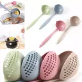 New Soup Spoon Long Handle Kitchen Strainer Solid Color Cooking Colander Kitchen Scoop Plastic Tableware Colander Hot. 