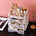 Cosmetic Storage Box Plastic Storage Rack Dressing Table Storage Rack Transparent Drawer Jewelry Box Desktop Finishing Box. 