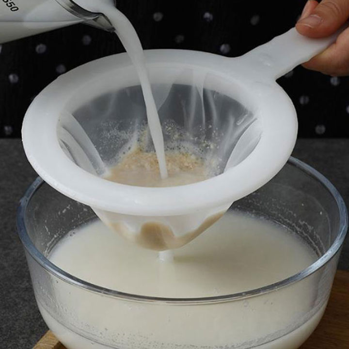 Kitchen Ultra-fine Mesh Strainer Kitchen Nylon Mesh Filter Spoon for Soy Milk