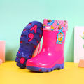 【FOOT SOFA】2-10 Years Old Children's Rain Boots Boys and Girls Water Shoes plus Velvet Cotton Cartoon Rubber Boots Water Boots Non-Slip Warm Rain Boots Snow Boots. 