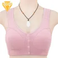 Women Bra Comfortable Wireless Front Closure Sport Bra for Mid-aged Women Vest Style with Removable Pads Ideal for Southeast Asian Buyers Breathable Bra. 
