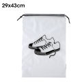 1Pc Shoes Bags Plastic Storage Tote Bags with Drawstring Reusable Frosted Pouch Transparent Waterproof Travel Shoes Organizers. 