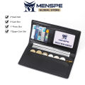 MENSPE RFID Block Long Wallet Solid Color Retro Long Wallet Coin Bag Zipper Clutch Wallets Soft PU Wallet Multi-Card Position ID Credit Cards Holders Coin Bag Business Wallets. 