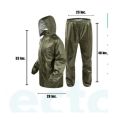 Rain coat - with trouser (Heavy gauge pvc) - black. 