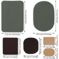 60 Pieces Iron on Fabric Patches Fabric Repair Patches Twill Clothing Repair Patch Kit for Jacket Clothes, 5 Colors. 
