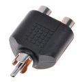 Male to 2 Female RCA Cable Adapter Connector RCA Y Splitter Audio Video Plug Converter. 