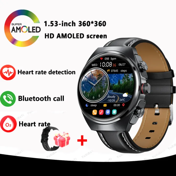 For%20Huawei%20Exercise%20Fitness%20Smart%20Watch%20Men%20Watch%204%20Pro%20AMOLED%20HD%20Screen%20Bluetooth%20Call%20NFC%20Heart%20rate%20GPS%20SmartWatch%202024%20New%20-%20Image%204