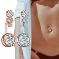 Crystal Navel Ring Barbell Drop Dangle Body Piercing Belly Button Rings Men Women Body Jewelry. 