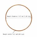 1 Pc Women's Luxury Dubai Gold Bangle 2mm Thin Bracelet For Women Fashion Caved Jewelry GIft #249829. 