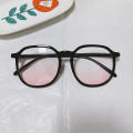 Large Frame Blush Glasses Plastic Frame Cute Girl Makeup-free Glasses Full Frame Eyewear Myopia Frames Goggles. 