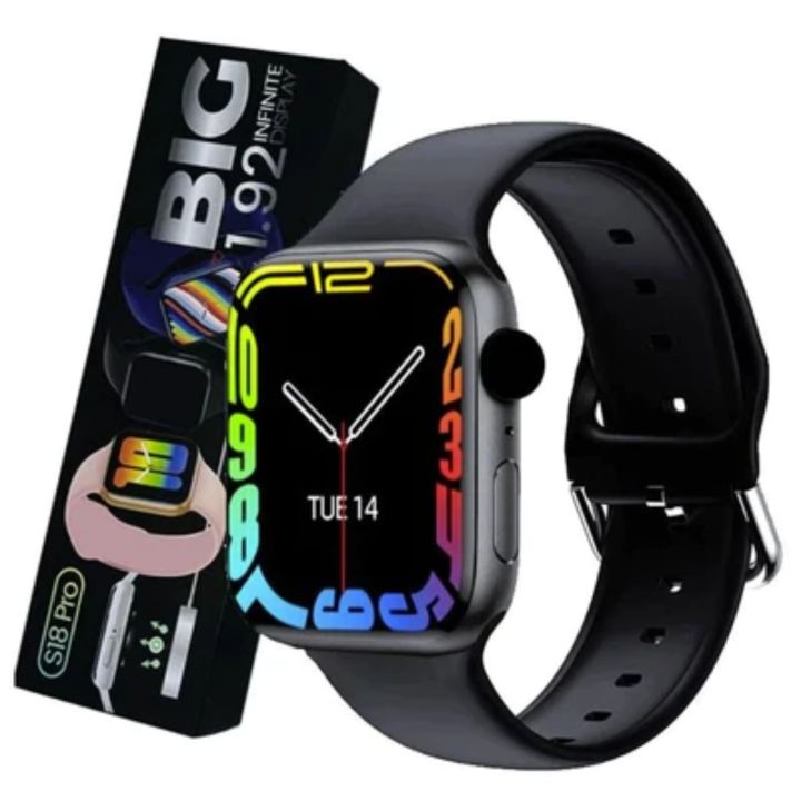S18%20Pro%20Ultra%20Smart%20Watch%201.92"%20Full%20Touch%20IPS%20HD%20Screen%20Bluetooth%20Call%20Smartwatch%20Heart%20Rate%20Sleep%20Monitoring%20IP67%20Waterproof%20Men%20Watch%20Wireless%20Charging%20Women%20Watches%20Support%20NFC%20-%20Image%204