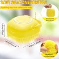 Silicone Soft Bath Shower Brush Body Scrubber with Soap Dispenser Silicone Massage Bath Brush Massage Skin Care Tool for Children Women Men. 