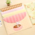 A4 cute cartoon animal file holder snap button PVC folder pen box office information bag 1 s. 