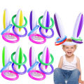 Easter Inflatable Bunny Ring Toss Game Easter Rabbit Ears Ring Toss Party Game Inflatable For Kid Birthday Party Favors. 