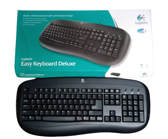 Logitech%20Keyboard%20PS/2%20Deluxe%20Computer%20Keyboard%20(Black).%20-%20Image%203