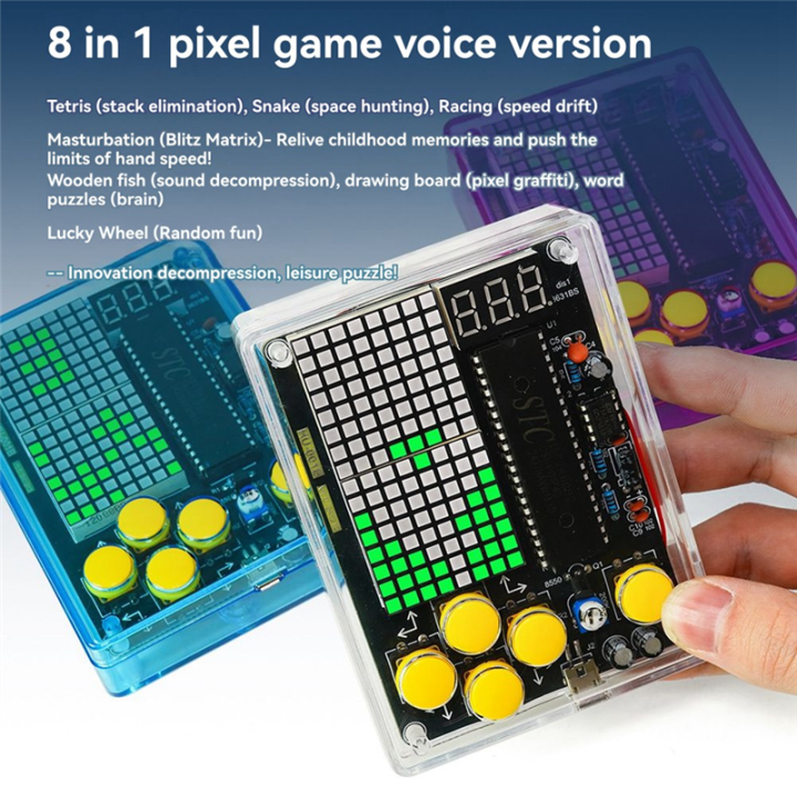 DIY%20Pixel%20Game%20Kit%20Mini%20Pixel%20Game%20Console%20with%20Voice%20Electronics%20DIY%20Soldering%20Project%20Practice%20Solder%20Learning%20Set%20A%20-%20Image%202