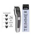 HTC AT-538 Rechargeable Hair Beard Trimmer for Men Trendy Styler Stainless Steel Sharp Blade Shaver. 