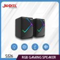 JEDEL S-526 Stereo Super Bass RGB Light PC Computer Speakers. 
