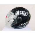 U.P. 2  Active Black Silver Motor Bike Helmet SLS Certified. 