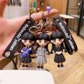 Anime Wednesday Addams Keychain Adams Family Cute Figure Doll Keyring Bag Pendent Car Key Accessories Gift for Men Women Friends. 