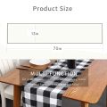 Check 13X70Inch Black and Orange Table Runner,Dinner Table Runners for Christmas Events Home Decor. 