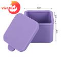 Silicone Containers with Lids 2pcs Leak-proof Salad Dressing Containers with Sealed Lids Eco-friendly Silicone Food Containers for Reusable Silicone Snack Container. 