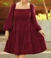 Fashion casual single color frock desaign 2023. 