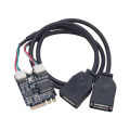 MINI PCI-E To Dual-Port USB2.0 Adapter Card PCI-E M.2 Expansion Card For Laptop Motherboard MINI PCIE Interface. 