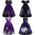 Halloween Cosplay Costumes for Girl Carnival Christmas Gothic Pumpkin Bat Children Birthday Prom Costume Princess Party Dresses. 